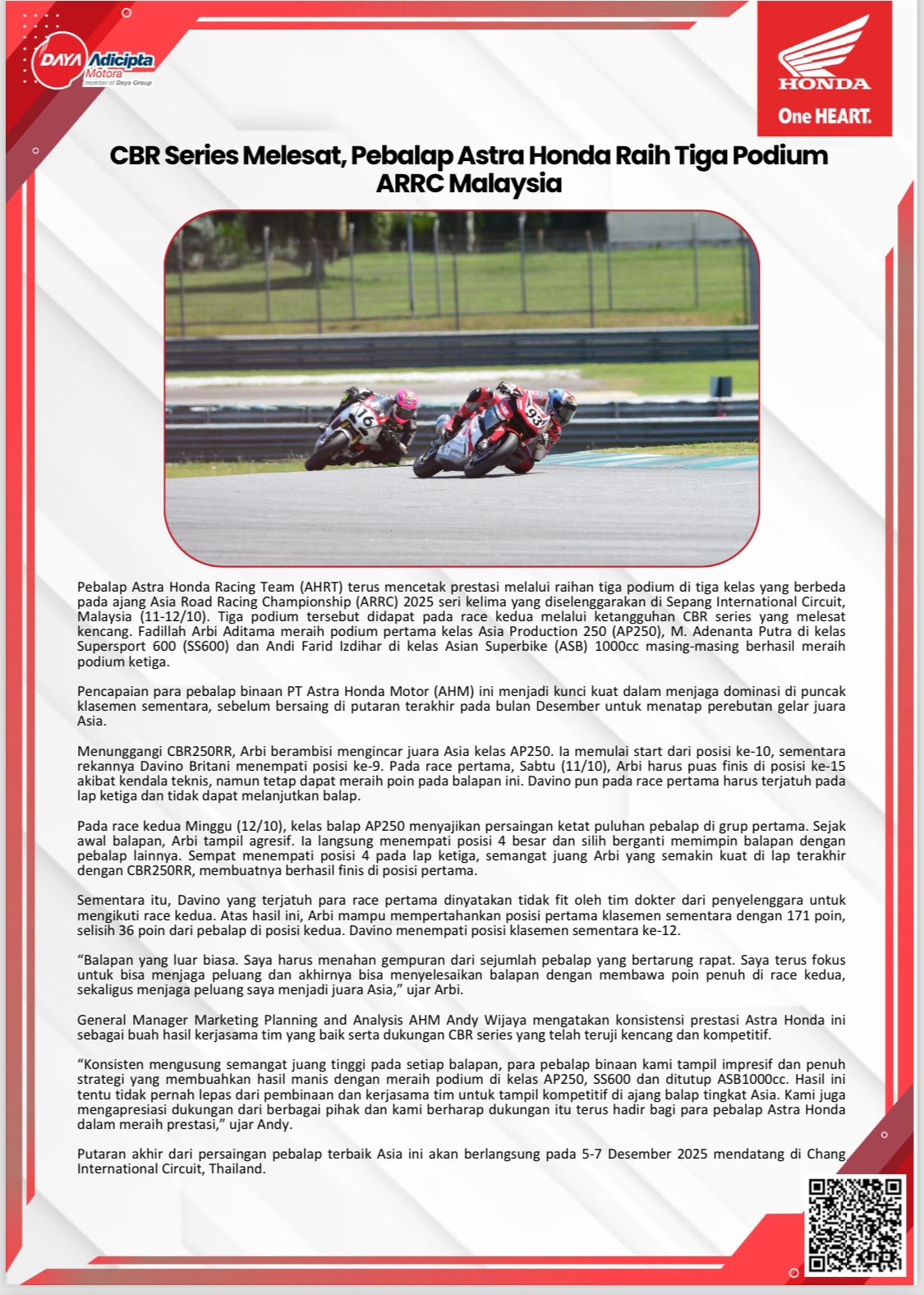 Artikel Honda Bulan Oktober